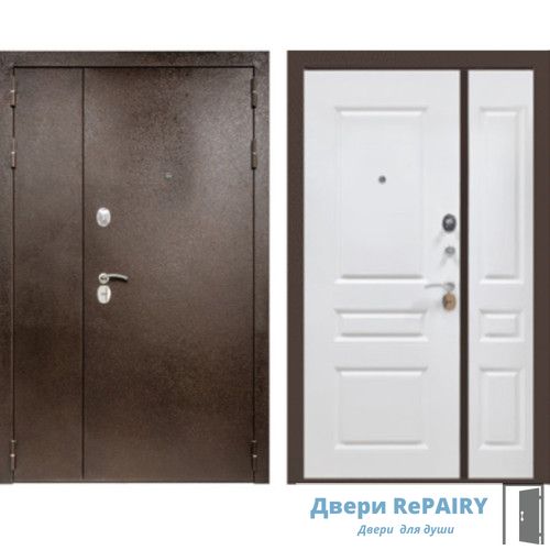 Входная дверь КЛАССИКА НЕСТАНДАРТ Муар Бордо 1200*2200