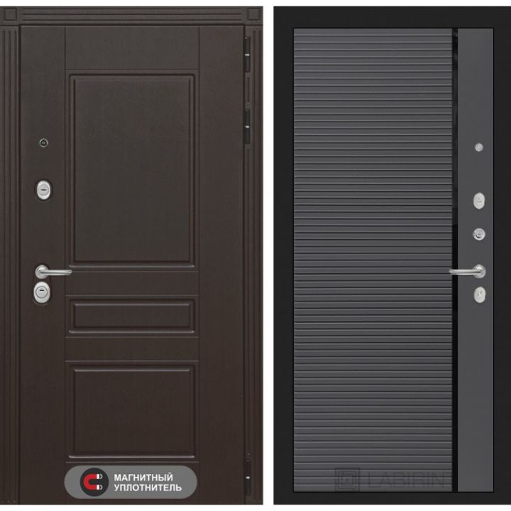 Входная дверь Лабиринт MEGAPOLIS - 22 Графит софт