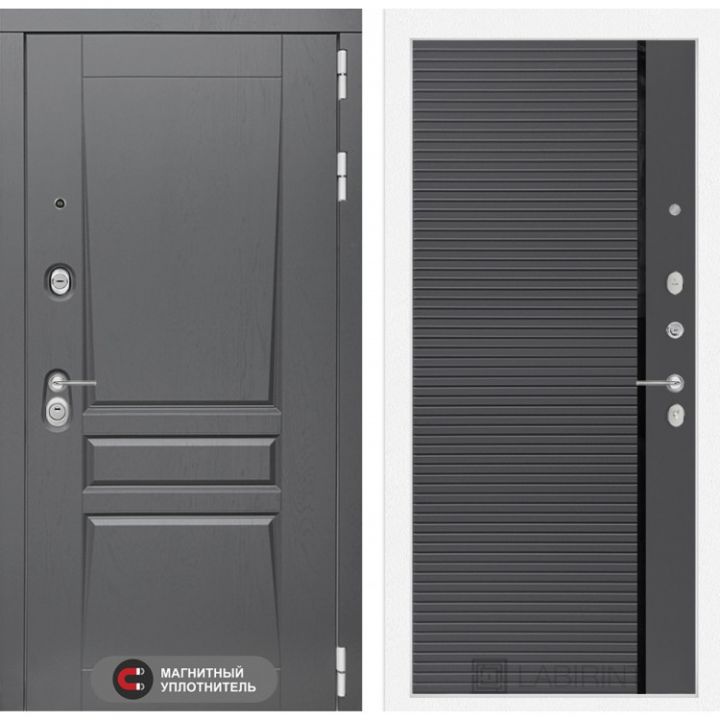 Входная дверь Лабиринт PLATINUM - 22 Графит софт