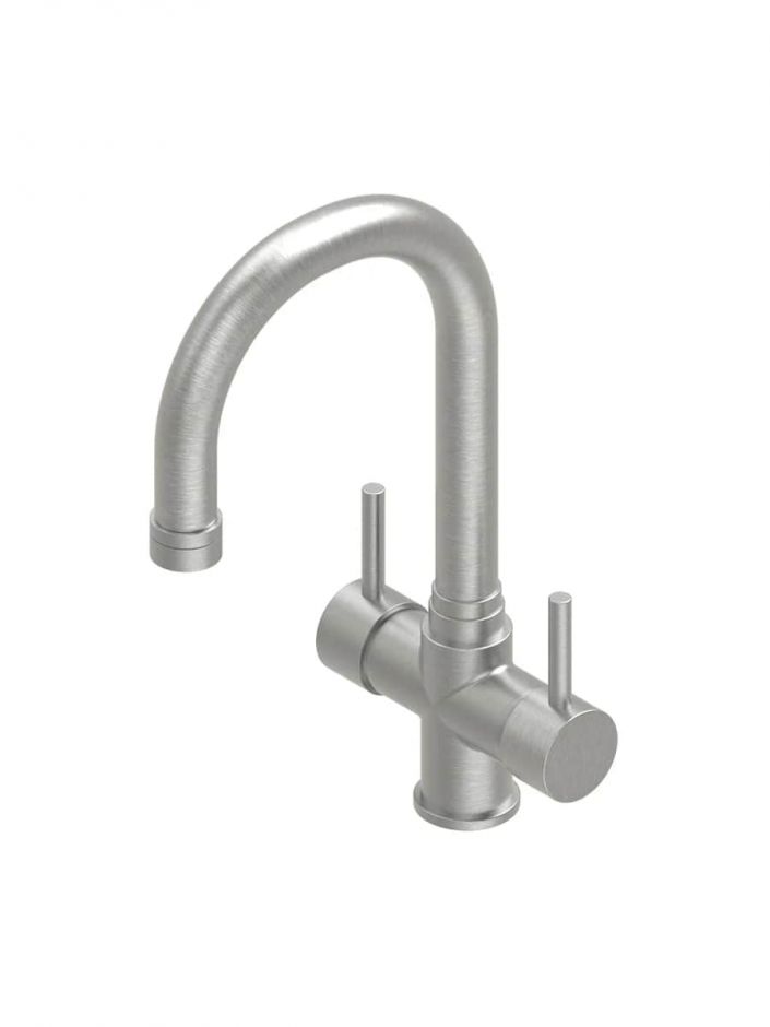 Смеситель для кухонной мойки Quadro design Idealaqua Inox 303/1 высокий излив ФОТО