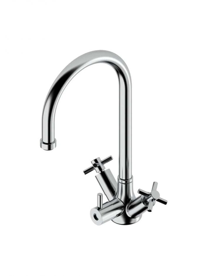 Кухонный смеситель Quadro design Idealaqua Inox 89X высокий поворотный