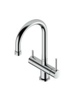 Кухонный смеситель Quadro design Idealaqua Inox 88KG CR с краном для фильтра схема 1