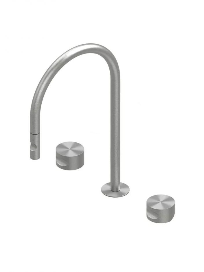 Кухонный смеситель встраиваемый Quadro design Idealaqua Inox 563.23.700 дистанционный