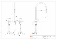 Кухонный смеситель встраиваемый Quadro design Idealaqua Inox 2.563.23.700 схема 10