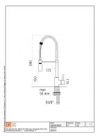 Смеситель для кухонной мойки Quadro design Kitchen Brass 232/2 CR с пружиной и двухструйным душем схема 2 Смеситель для кухонной мойки Quadro design Kitchen Brass 232/2 CR с пружиной и двухструйным душем схема 2