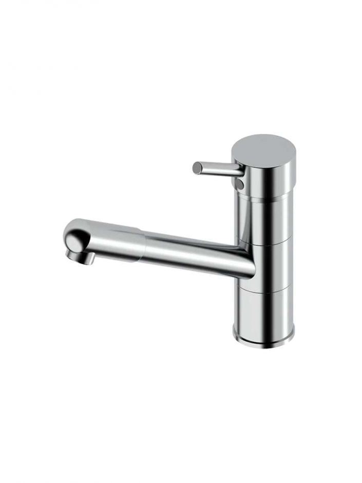 Кухонный смеситель Quadro design Kitchen Brass 77 CR прямой излив с душем ФОТО
