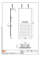 Верхний душ Quadro design Shower SF034 AS прямоугольный схема 3