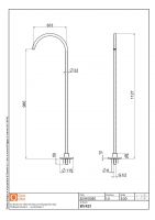 Напольный излив для умывальника Quadro design Complements BV421 AS схема 2