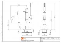 Смеситель для ванны и душа Quadro design Source 12 62/1 напольный схема 6