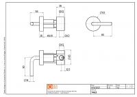 Двусторонний настенный дивертор Quadro design Levo 14 64 AS схема 2