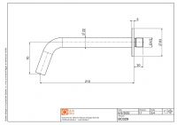 Излив Quadro design Q BC029 для встраиваемого в стену смесителя схема 2 Излив Quadro design Q BC029 для встраиваемого в стену смесителя схема 2