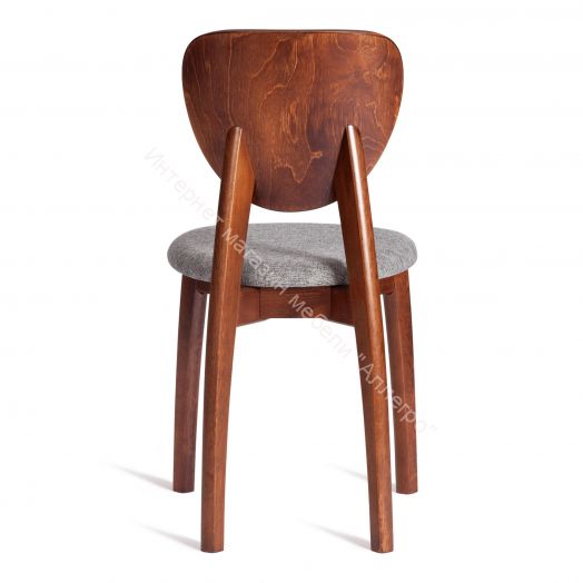 Стул DIAMANTE мягкое сидение бук, 42x42x85см, коричневый, ткань wool dimgrey, серый