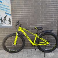 Велосипед полуфет 29"  3.0" алюминиевый 8 скоростей Kenli YEL