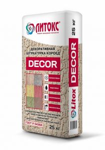 Литокс Штукатурка декоратив.DEKOR Короед 25кг кг.