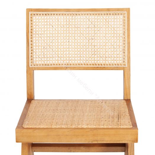 Стул LOKI дерево вяз/ротанг, 51х44х86 см, Груша (№3)