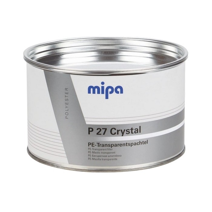 Mipa P 27 Crystal PE-Transparentspachtel Шпатлёвка бесцветная (для карбоновых деталей) 1кг.