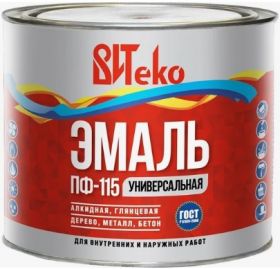 Эмаль ПФ-115 Витеко 1.8кг Вишня, Универсальная.