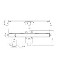 Трап душевой Plumberia Selection PS LINEAR PSL100 6x100 схема 8