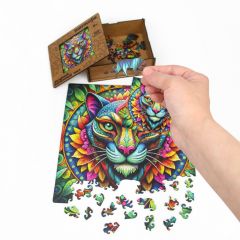 Деревянный пазл Пантера от Yoshatoys