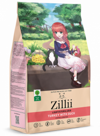 ZILLII (Зилли) Cat Sterilized Light индейка и утка сухой для кошек с избыточным весом 2кг