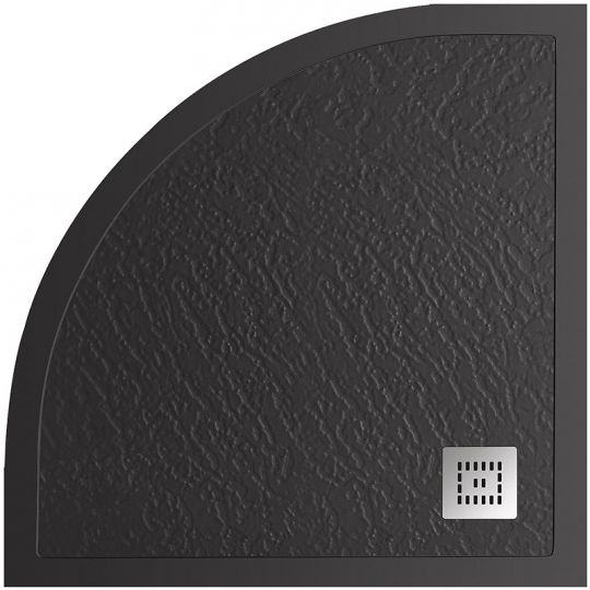 Фото Душевой поддон из искусственного камня BelBagno Uno 90x90 TRAY-MR-UNO-R-90-550-35-NERO Черный