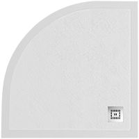 Душевой поддон из искусственного камня BelBagno Uno 90x90 TRAY-MR-UNO-R-90-550-35-W Белый схема 1