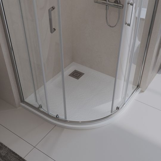 Душевой поддон из искусственного камня BelBagno Uno 90x90 TRAY-MR-UNO-R-90-550-35-W Белый ФОТО