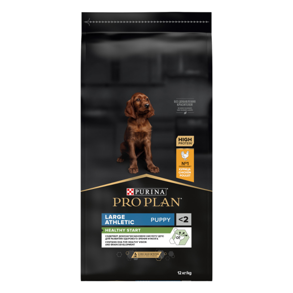 Сухой корм для щенков крупных пород Pro Plan Puppy Large Athletic с атлетическим телосложением с курицей