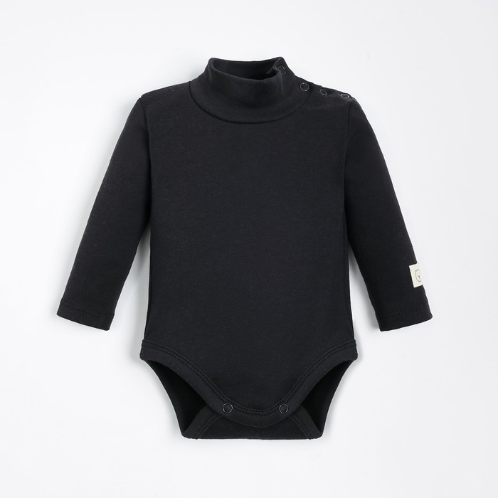 Боди-водолазка Крошка Я BASIC LINE, рост 80-86 см, чёрное