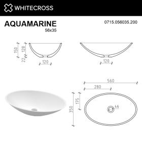 Белая матовая раковина WHITECROSS Aquamarine 56x35 ФОТО