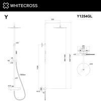 Термостатическая душевая система наружного монтажа WHITECROSS Y Y1254GL золото схема 3