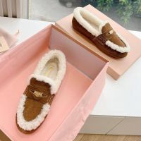Лоферы MIU MIU Premium с мехом