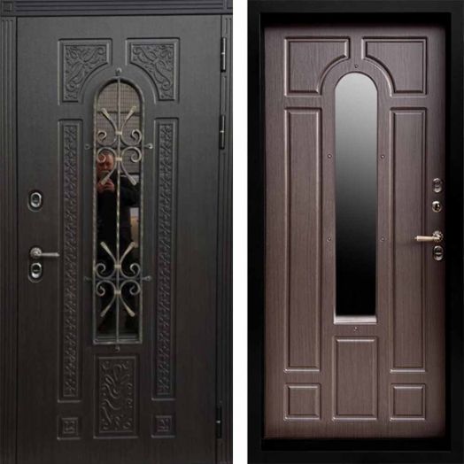 Входная дверь с терморазрывом и стеклопакетом Termo-door Лацио Винорит Венге - Венге