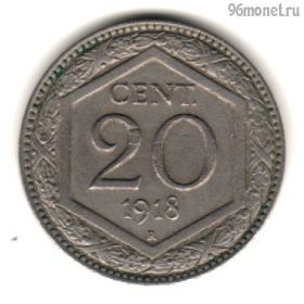 Италия 20 чентезимо 1918