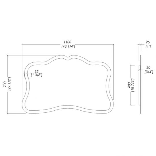 Зеркало Devon&Devon 1DEFAIRY схема 2