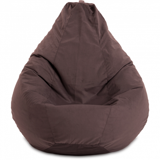 Кресло-мешок Груша  Велюр Коричневый