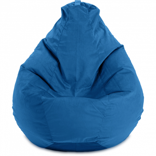 Кресло-мешок Груша  Велюр Голубой