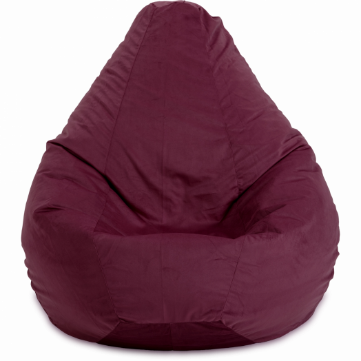 Кресло-мешок Груша  Велюр Бордовый