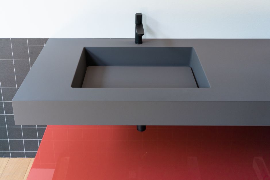 Модульный комплект мебели с раковиной в ванную Antonio Lupi Panta Rei ФОТО