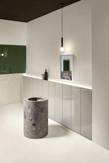 Шкаф подвесной Antonio Lupi ALBO5372W с LED подсветкой, 2 дверки, с топом, GRIGIO SMOG LUCIDO схема 7