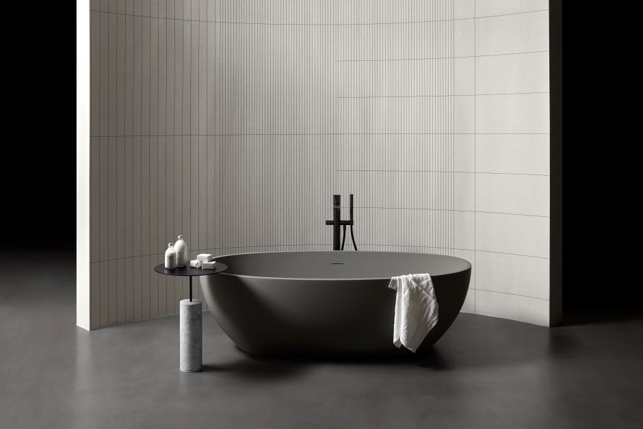 Столик для ванной комнаты Antonio Lupi BIVIO BIVIO4 основание NERO MARQUINIA ФОТО