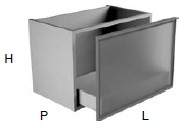 Тумба для ванной комнаты Antonio Lupi BESPOKE KIBM245_R1 рама Bronz, корпус Skin cenere, фасад Bronz mirror схема 1