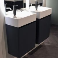 Тумба под раковину Antonio Lupi SIMPLO SMPAMANI.SX серый матовый схема 1