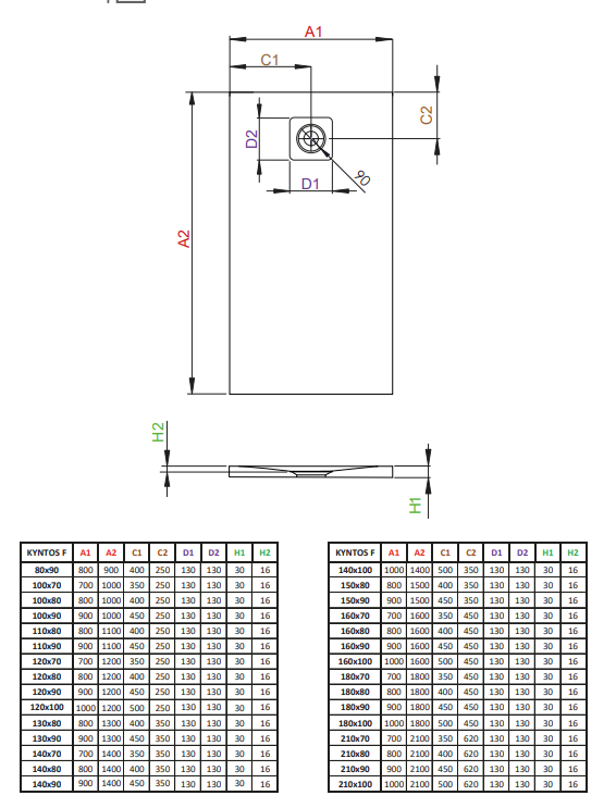 Черный душевой поддон Radaway Kyntos HKF ФОТО