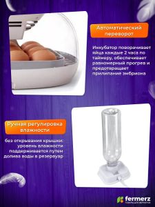 Инкубатор HHD автоматический на 16 яиц с овоскопом