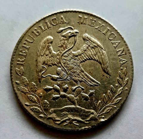 8 реалов 1896 Мексика UNC Штемпельный блеск