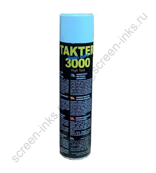 TAKTER 3000 Клей – временной фиксации ,экстра сильный спрей для трафаретной печати, тампопечати и  вышивания, объём 600 мл.