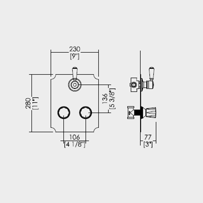 Смеситель для душа Devon&Devon Black Morris DDMRBL348 ФОТО