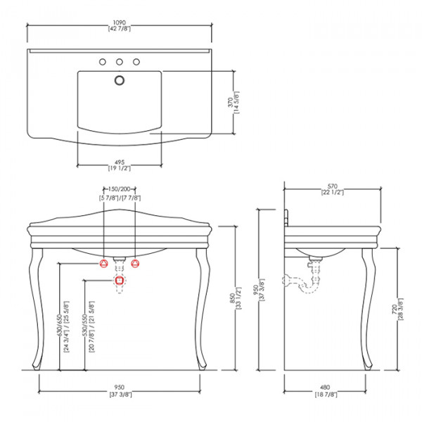 Консоль Devon&Devon Colette DECOLETTEBI3FG ФОТО