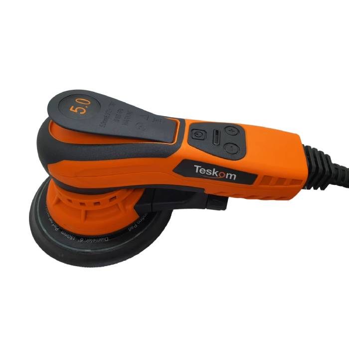 Teskom Орбитальная шлифовальная бесщеточная машинка, Эксцентрик 5мм., подош. Ø 150мм., 350W
